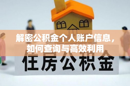 长白解密公积金个人账户信息，如何查询与高效利用