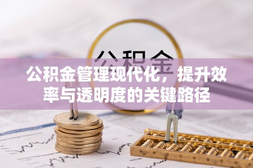 长白公积金管理现代化，提升效率与透明度的关键路径